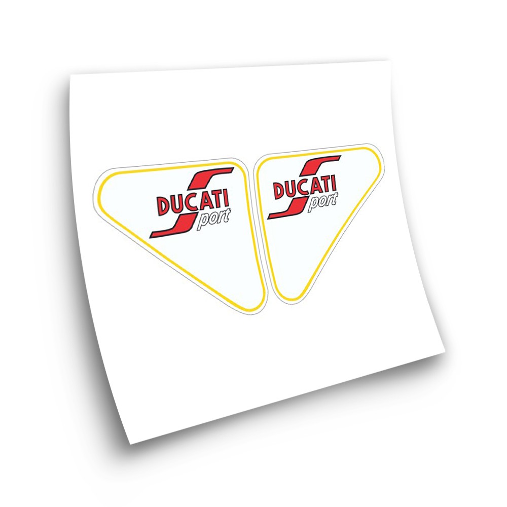 Ducati Sport Motorbike Sticker Red ,White And Yellow - Star Sam