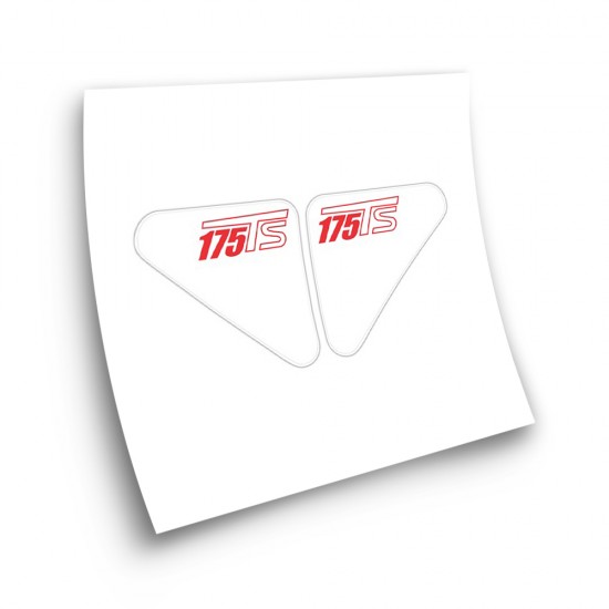 Stickers voor klassieke motorfietsen Ducati 175 TS Set van twee - Star Sam