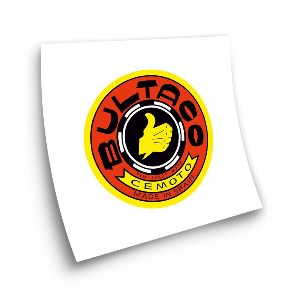 Motorfiets Stickers Bultaco Logo 55mm Sticker - Star Sam