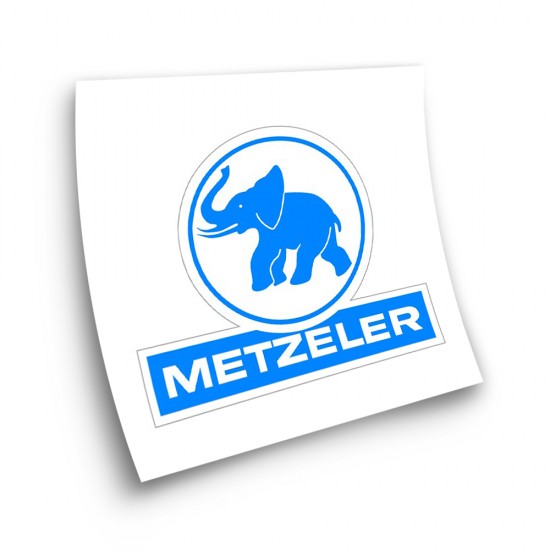 METZELER Motorfiets Stickers Blauw Wit Logo Sticker - Ster Sam