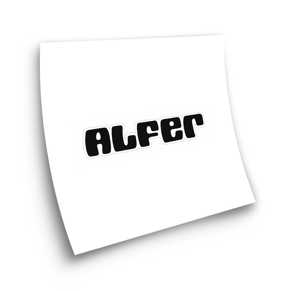 Alfer Black Logo Sticker Motorbike Stickers  - Star Sam