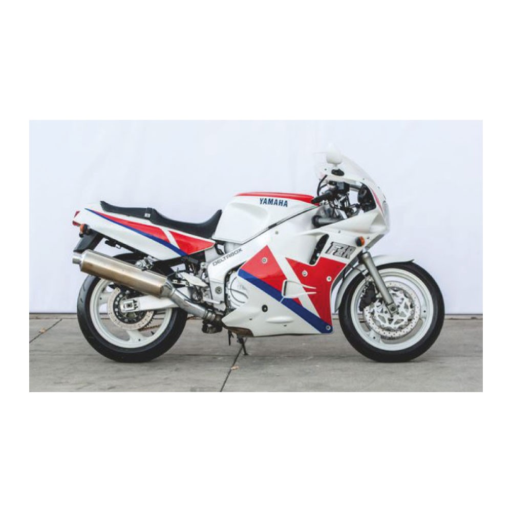 Yamaha FZR 1000 Motorbike Stickers 1990 White - Star Sam