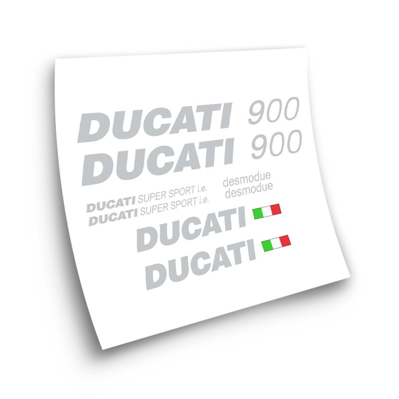 Ducati 900 Desmodue Motorrad Aufkleber Gelb Und Weib - Star Sam