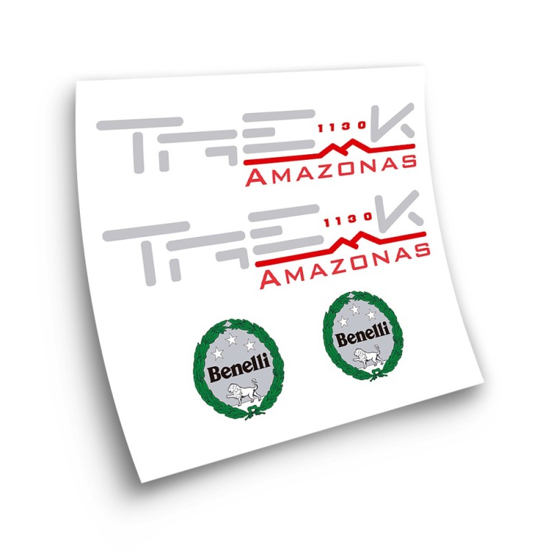 Trail Benelli Trek 1130 Amazonas 2008 Motorbike Stickers White Colour - Star Sam