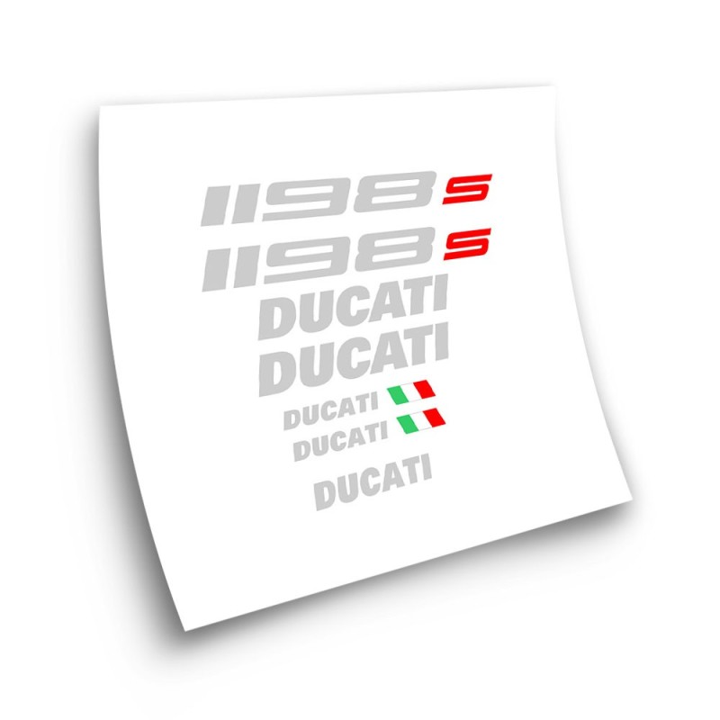 Ducati Mod 1198s black  Motorbike Sticker Red  - Star Sam