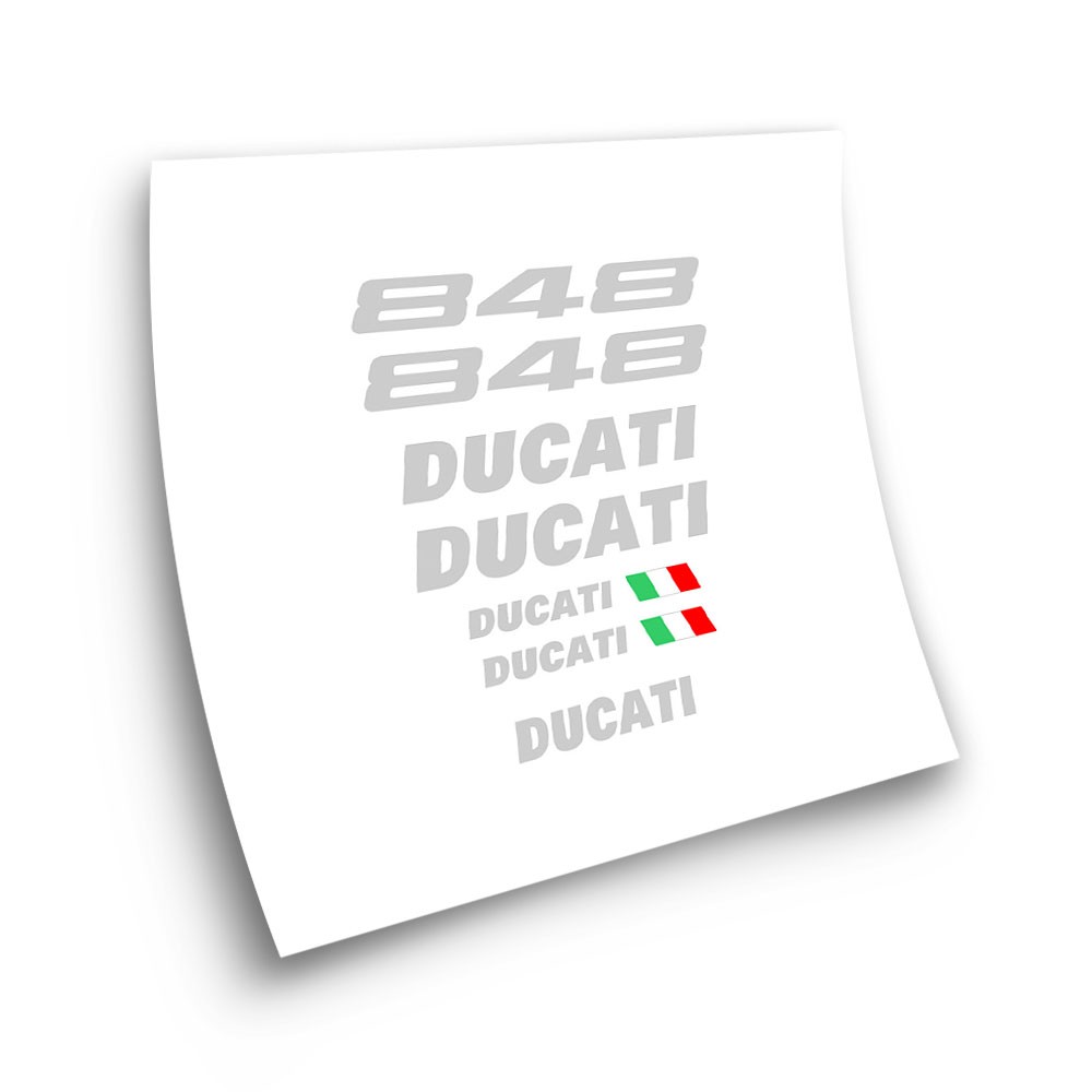 Ducati Mod 848 black  Motorbike Sticker Red  - Star Sam