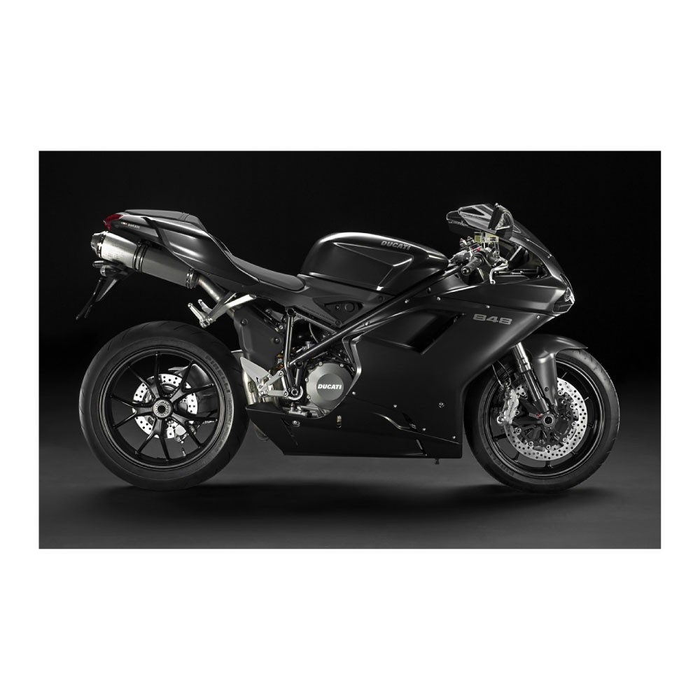 Ducati Mod 848 schwarz  Motorrad Aufkleber Rot - Star Sam