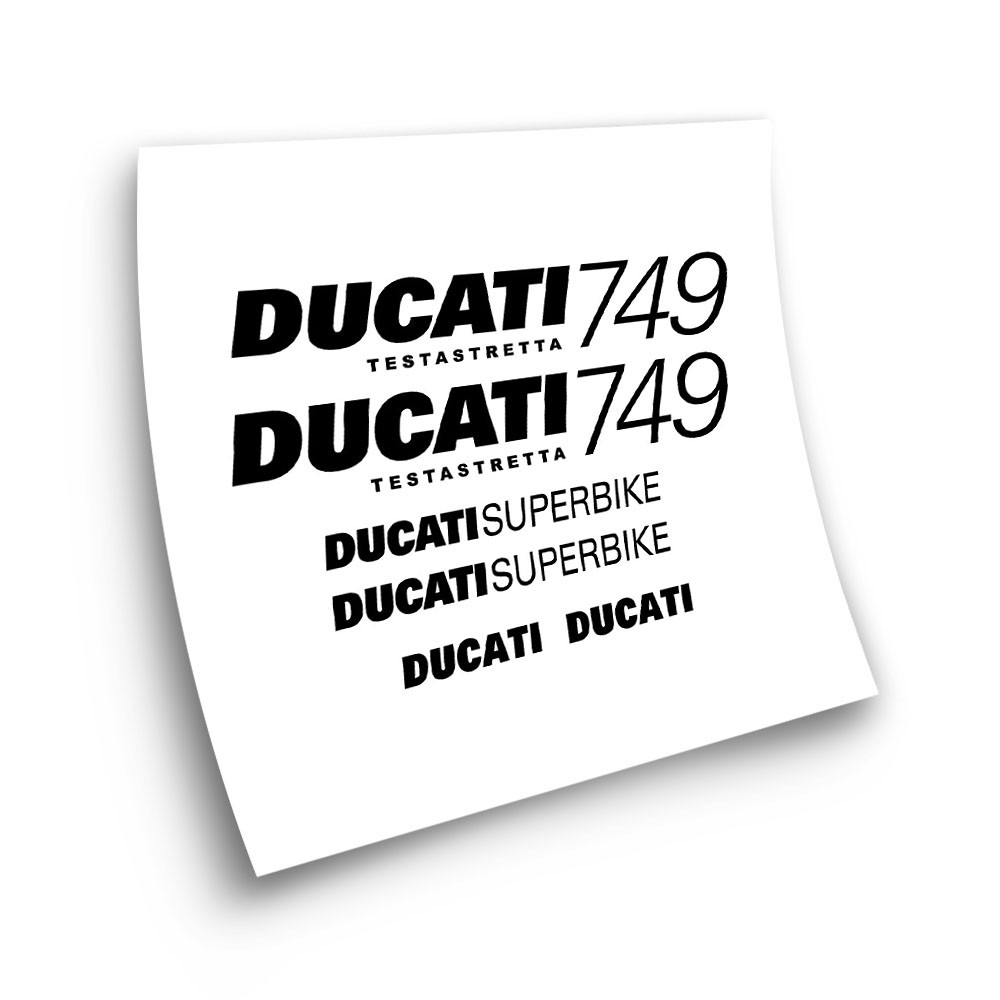 Ducati Mod 749 TESTATRETTA gelb  Motorrad Aufkleber Rot - Star Sam
