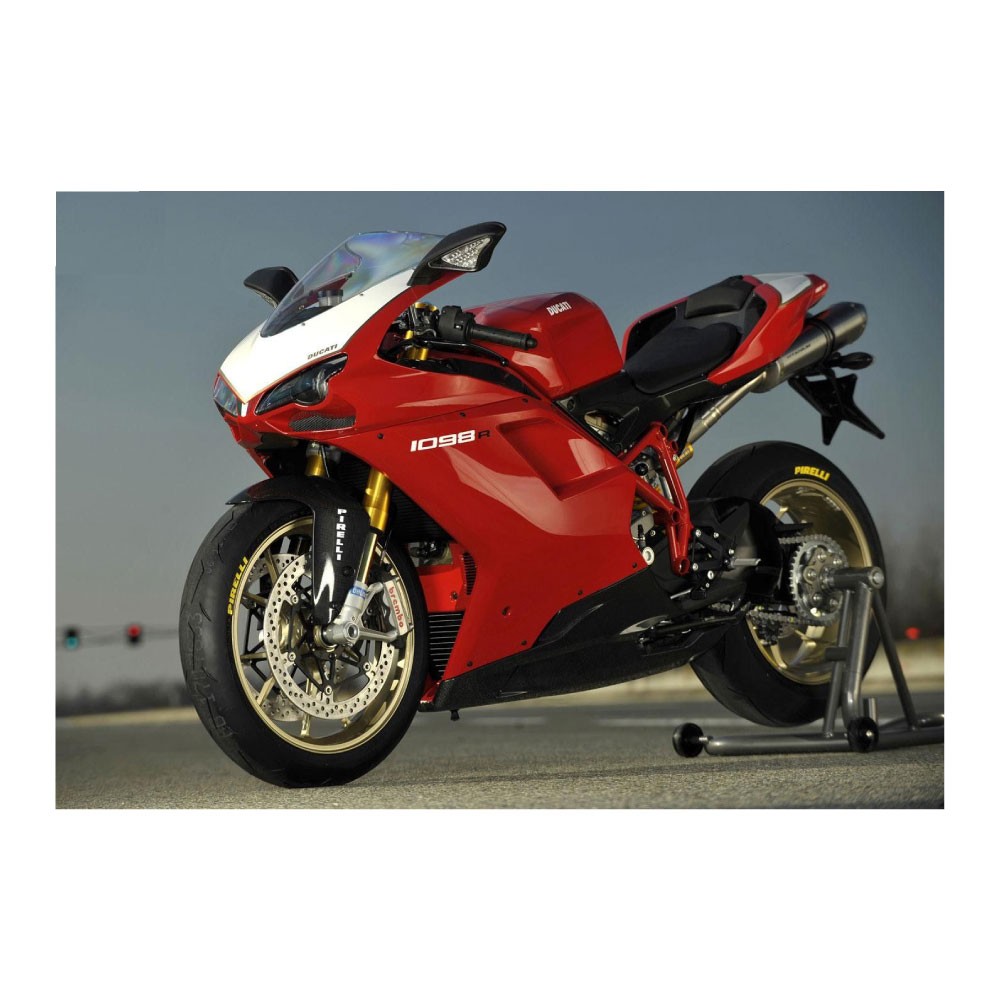 Ducati 1198r  Motorrad Aufkleber  Rot - Star Sam