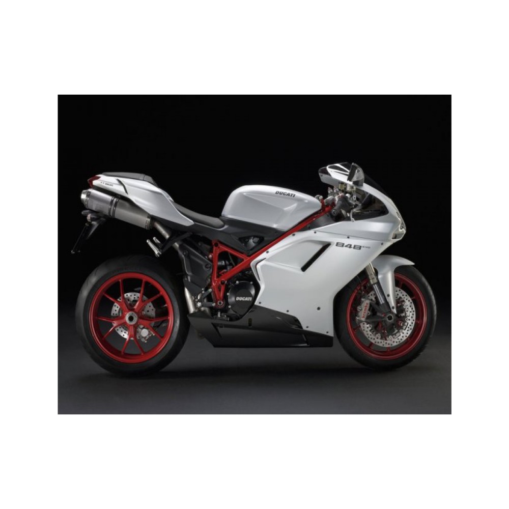Autocolantes para Bicicleta de Estrada Ducati 848 branco mod.2- Star Sam