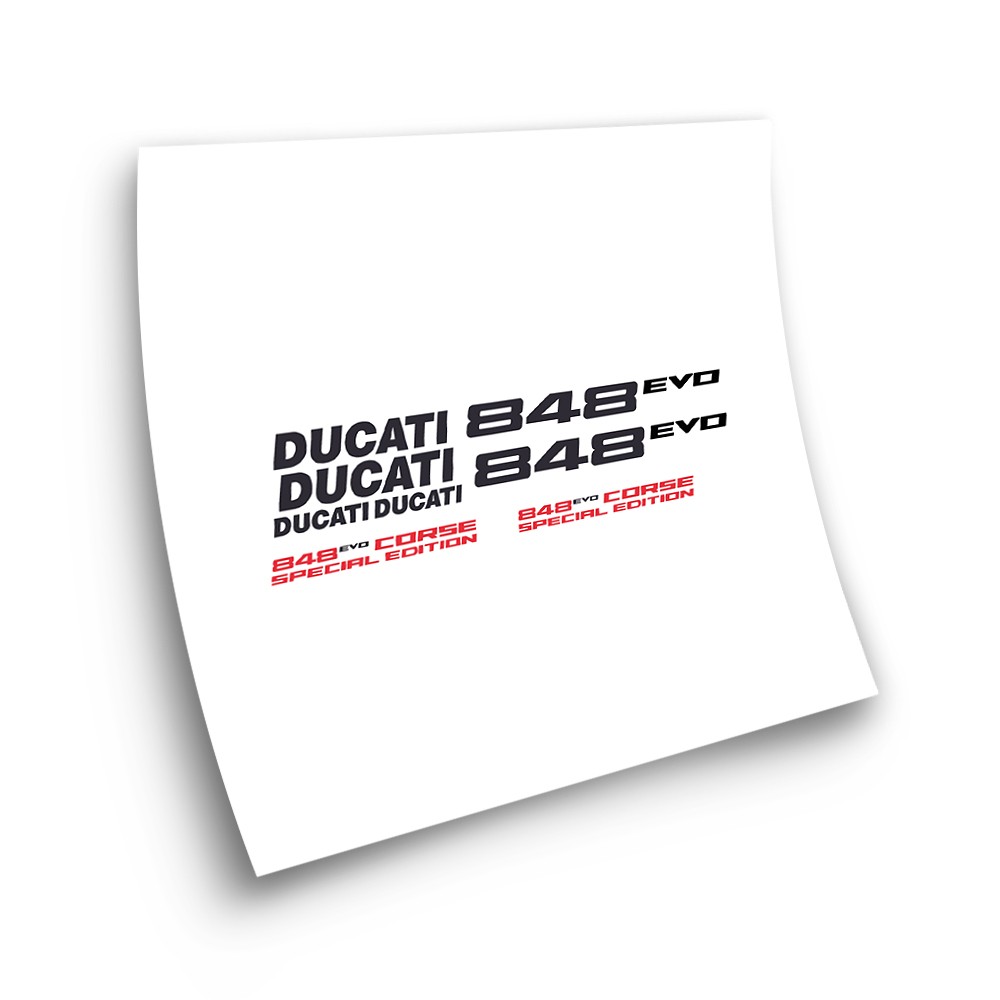 Ducati 848 white mod.2 Motorbike Sticker  Special Edition - Star Sam