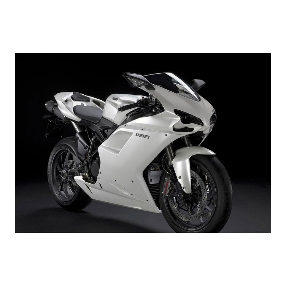 Ducati 1198 weiß Motorrad Aufkleber  Special Edition - Star Sam