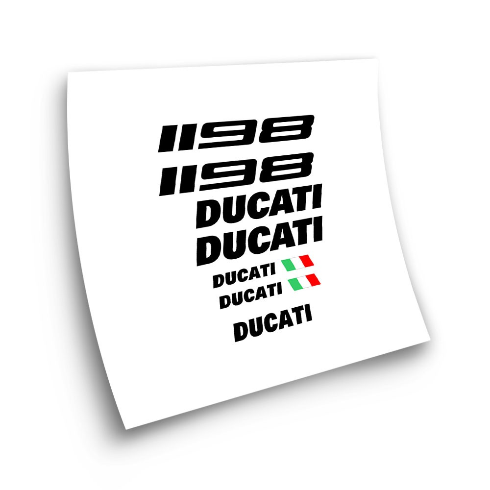 Ducati 1198 white  Motorbike Sticker  Special Edition - Star Sam