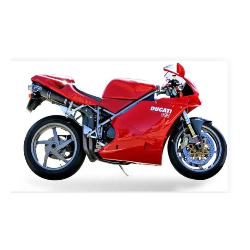 Ducati Mod 998 Testastretta  Motorbike Sticker Red  - Star Sam