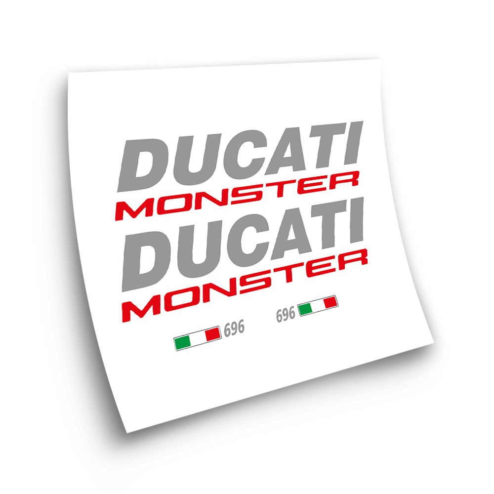 Ducati Mod 696 MONSTER black  Motorbike Sticker Red  - Star Sam