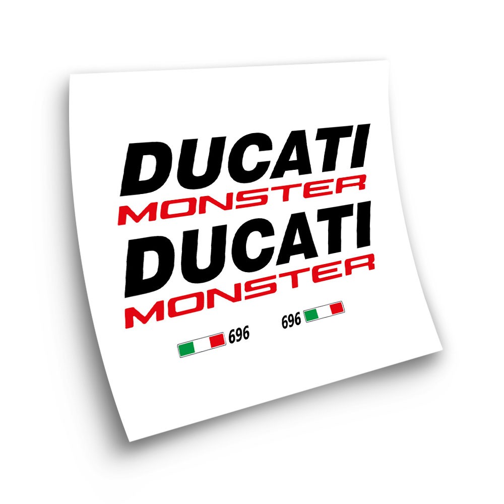 Ducat 696 MONSTER white  Motorbike Sticker Colour - Star Sam