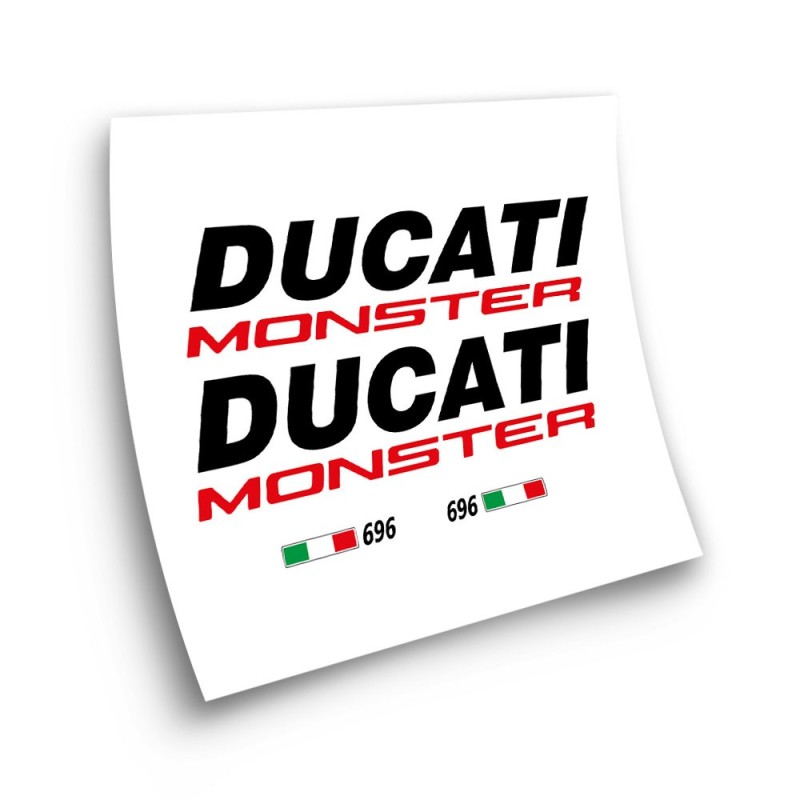 Ducati 696 MONSTER weiß  Motorrad Aufkleber - Star Sam