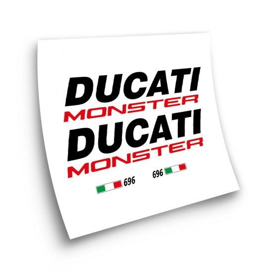 Pegatinas Para Moto De Carretera Ducati 696 MONSTER blanca - Star Sam