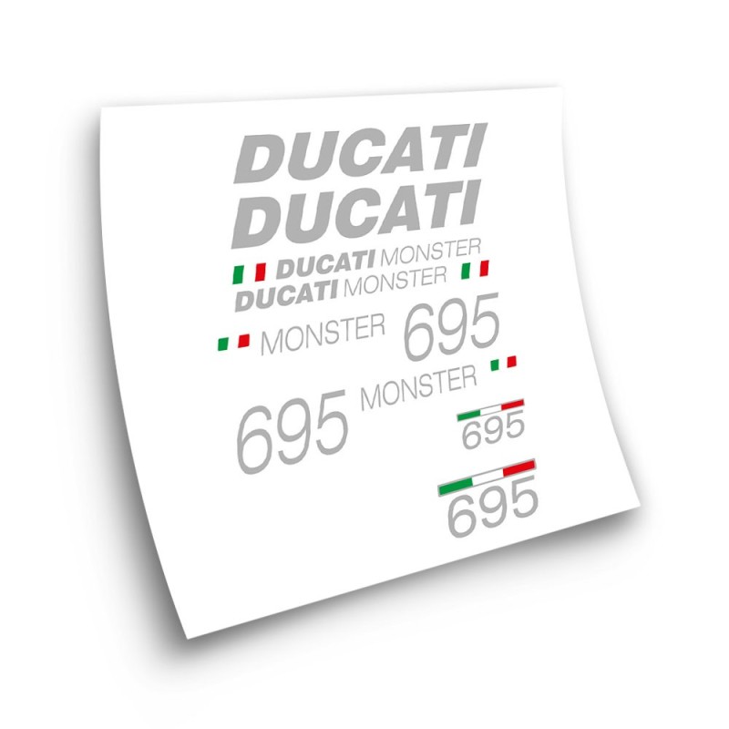 Ducati Mod 695 MONSTER black  Motorbike Sticker Red  - Star Sam