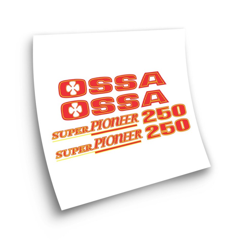 Ossa 250 Super Pioneer Kit Motorbike Stickers Orange - Star Sam