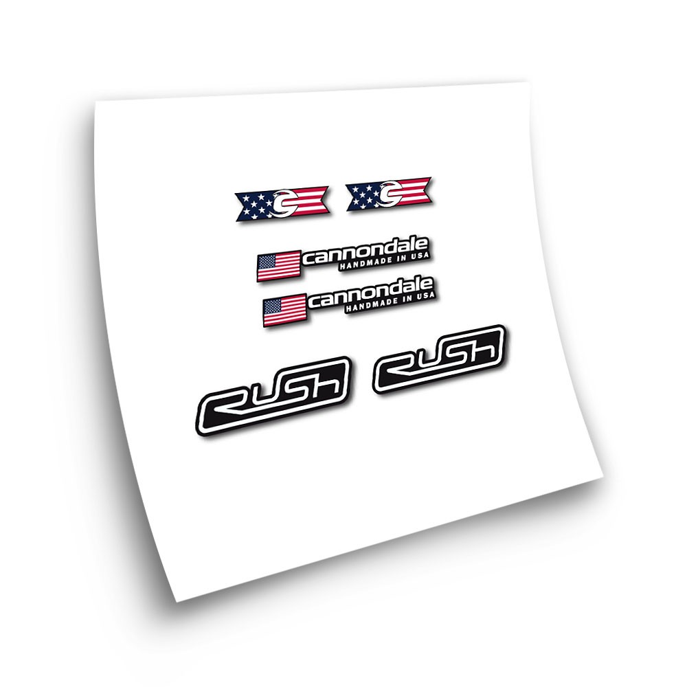 Stickers Pour Cadre de Velo Cannondale Rush EEUU Decoupe - Star Sam