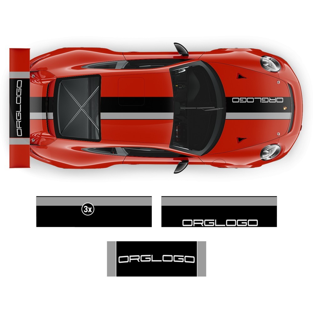 Porsche Carrera/Cayman/Boxster Car Stickers/Stickers/Stripes Car Top Stripes-Star Sam