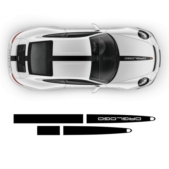 top and side stripe stickers for Porsche Carrera - Star Sam