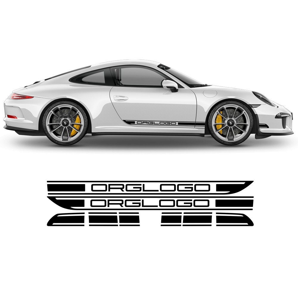 Konturierte Seitenstreifen Aufkleber für Porsche Carrera - Star Sam