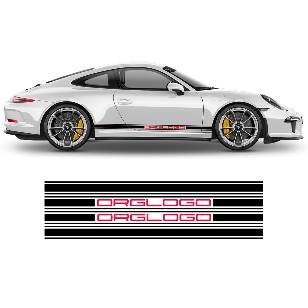 Two-tone side stripe stickers for Porsche Carrera - Star Sam