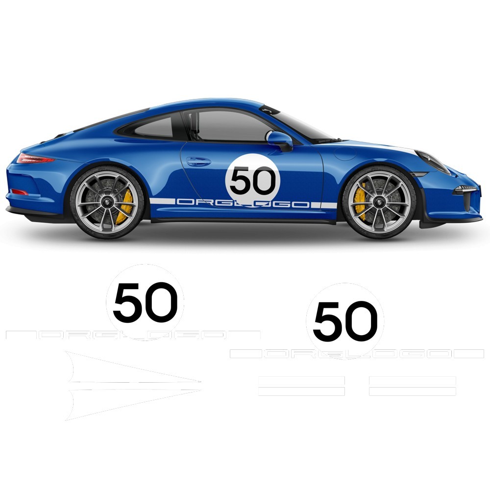 Gráficos de vinilo Heritage Design para Porsche Carrera - Star sam