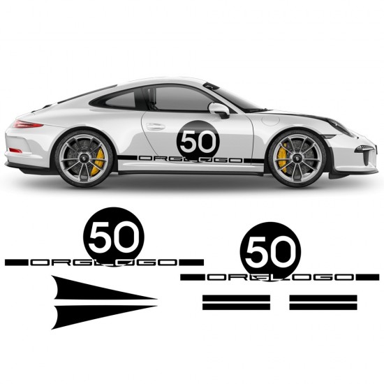 Heritage Design Vinyl-Grafiken für Porsche Carrera - Star sam