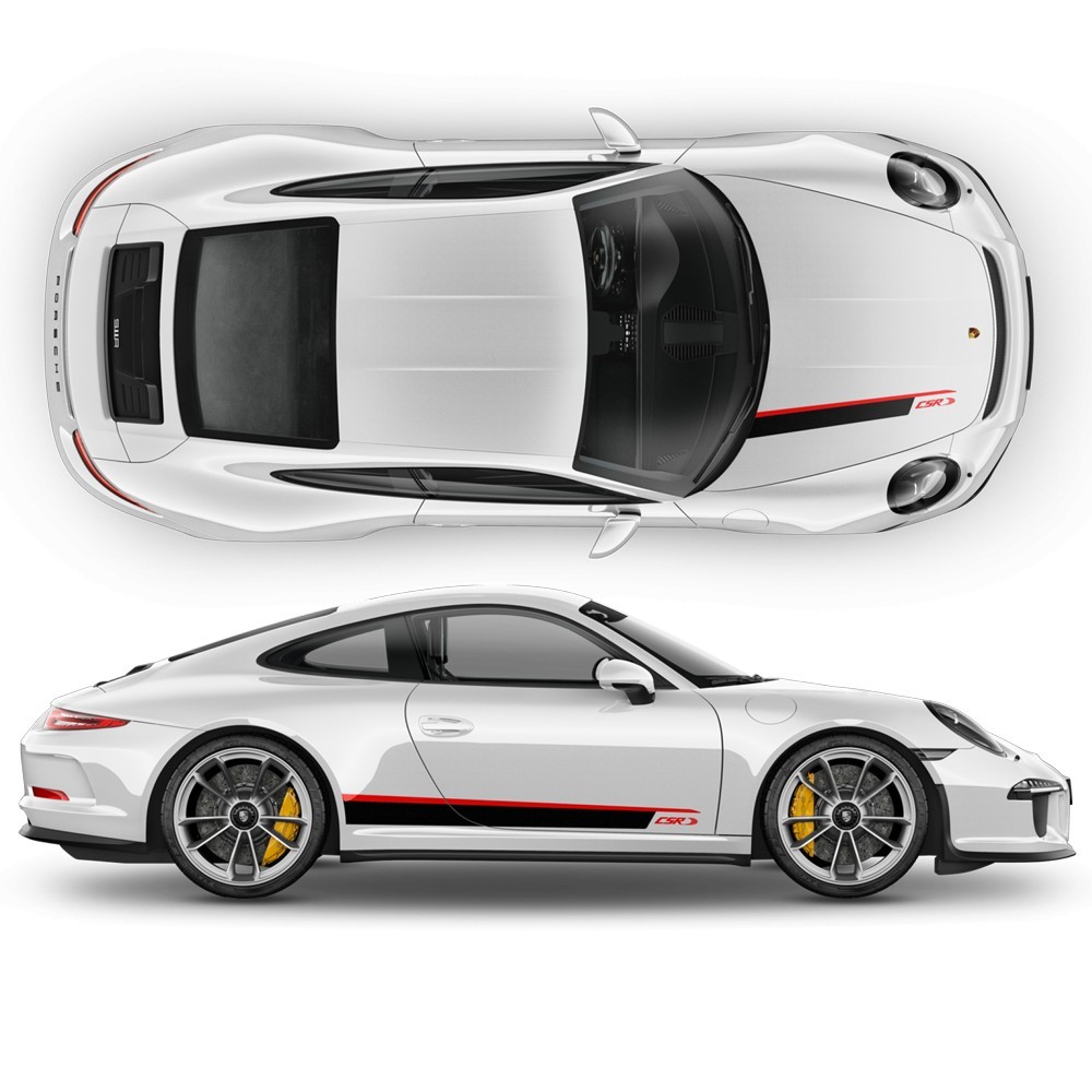 CSR RACING Streifenkit Aufkleber Porsche Carrera - Star Sam