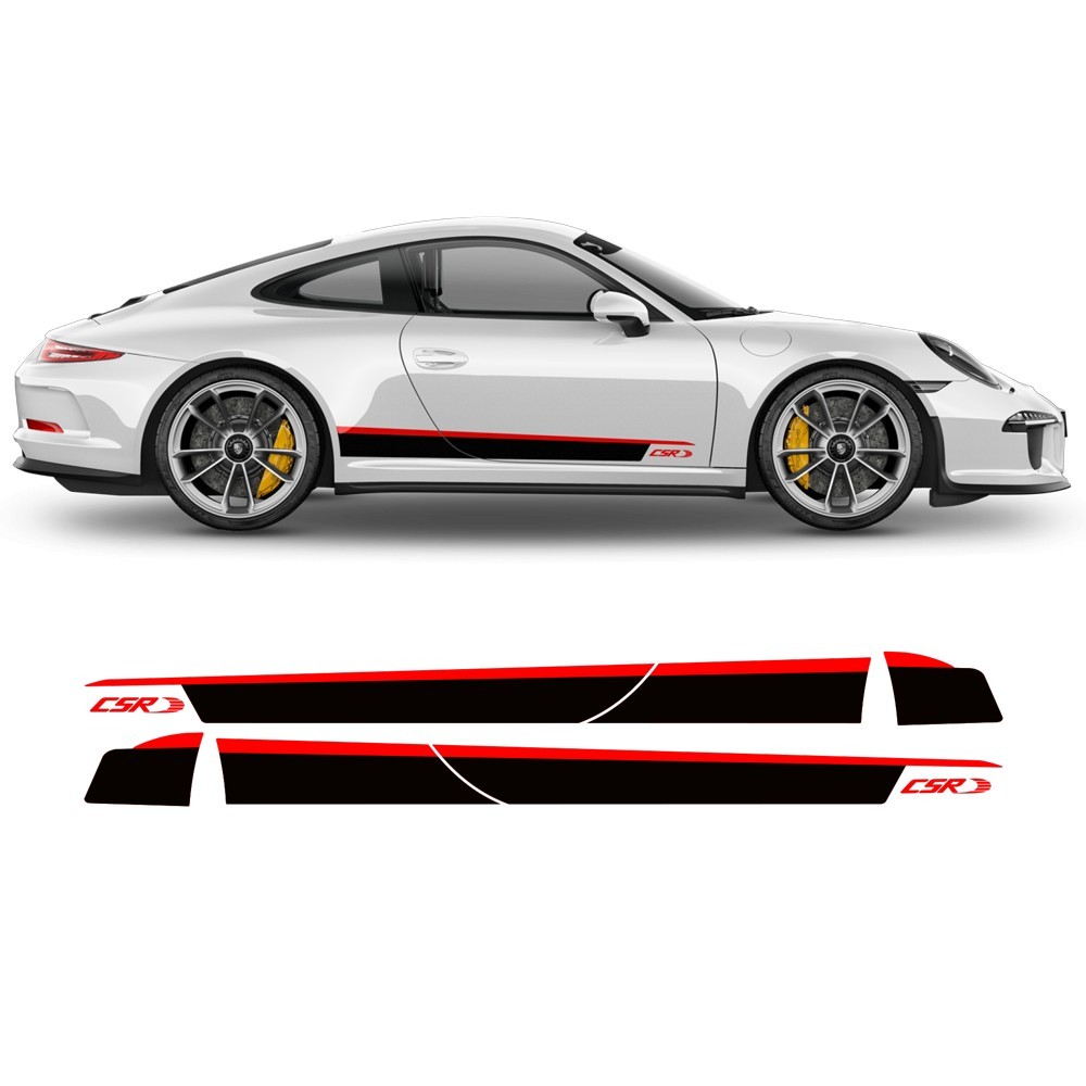 CSR RACING sada nálepiek s pruhmi Porsche Carrera - Star Sam