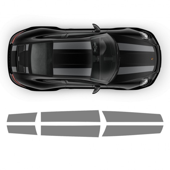 Autocolantes para faixas de topo de automóveis Porsche Carrera - Star sam