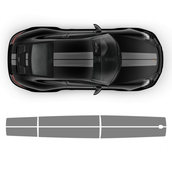 Exkluzívna séria Double Stripe Nálepky na auto Carrera - Star sam