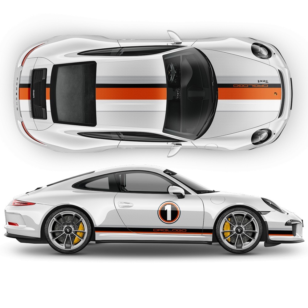 Autocollants LE MANS RACING pour Porsche Carrera / Cayman / Boxster-Star Sam