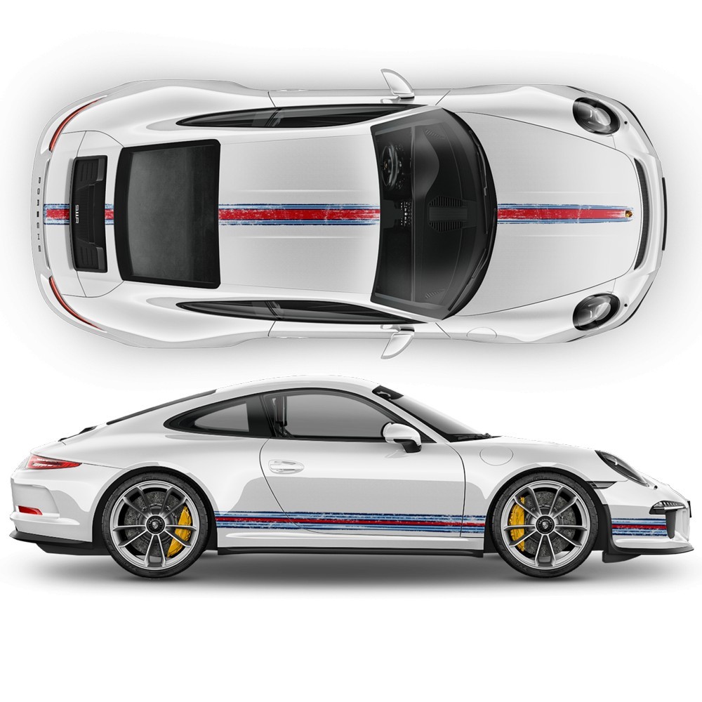 THIN Martini Racing stripes kit Porsche Carrera / Cayman / Boxster