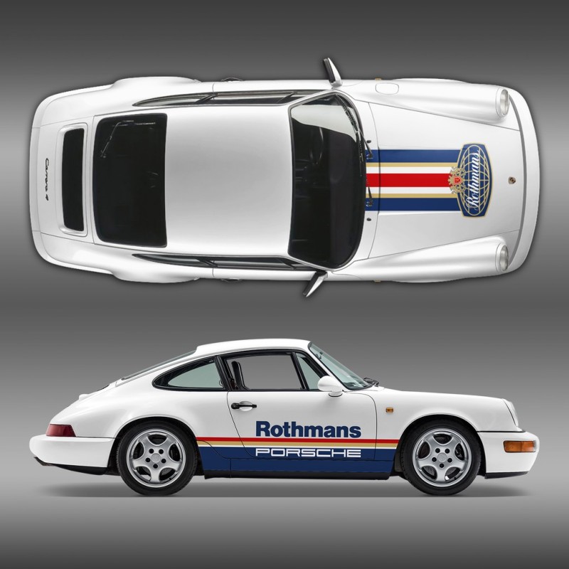 Retro Style Martini Racing Stripes Set, for Carrera 1999 - 2023  (996/997/991/992)