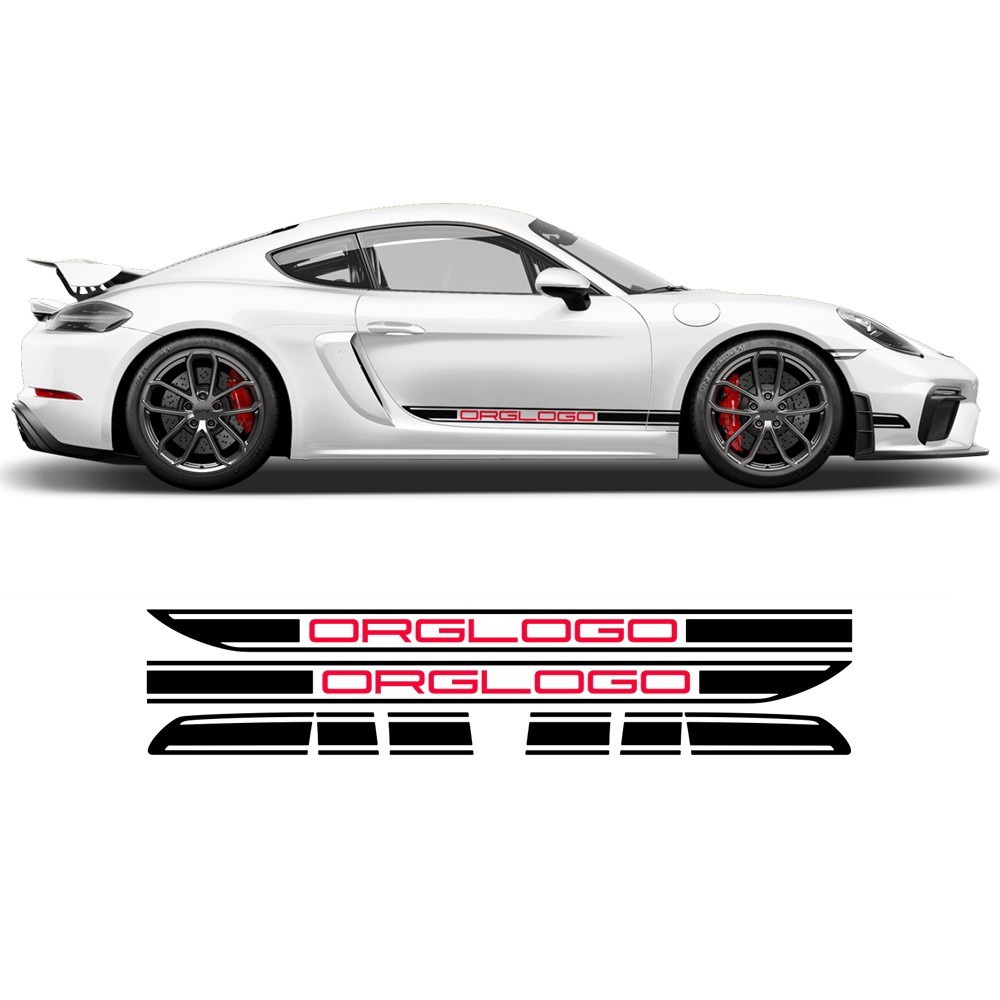 side stripe stickers kit Racing Two Colours Cayman/Boxster 2005 - 2020 - Star Sam