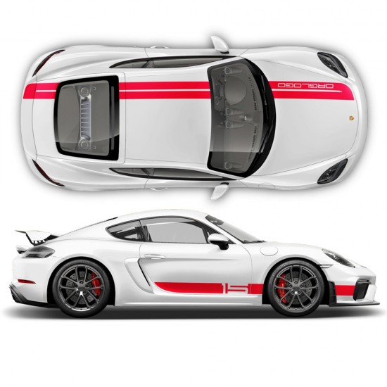 Sport Cup Edition racing stripe kit stickers Cayman/Boxster 2005-2020 - Star Sam