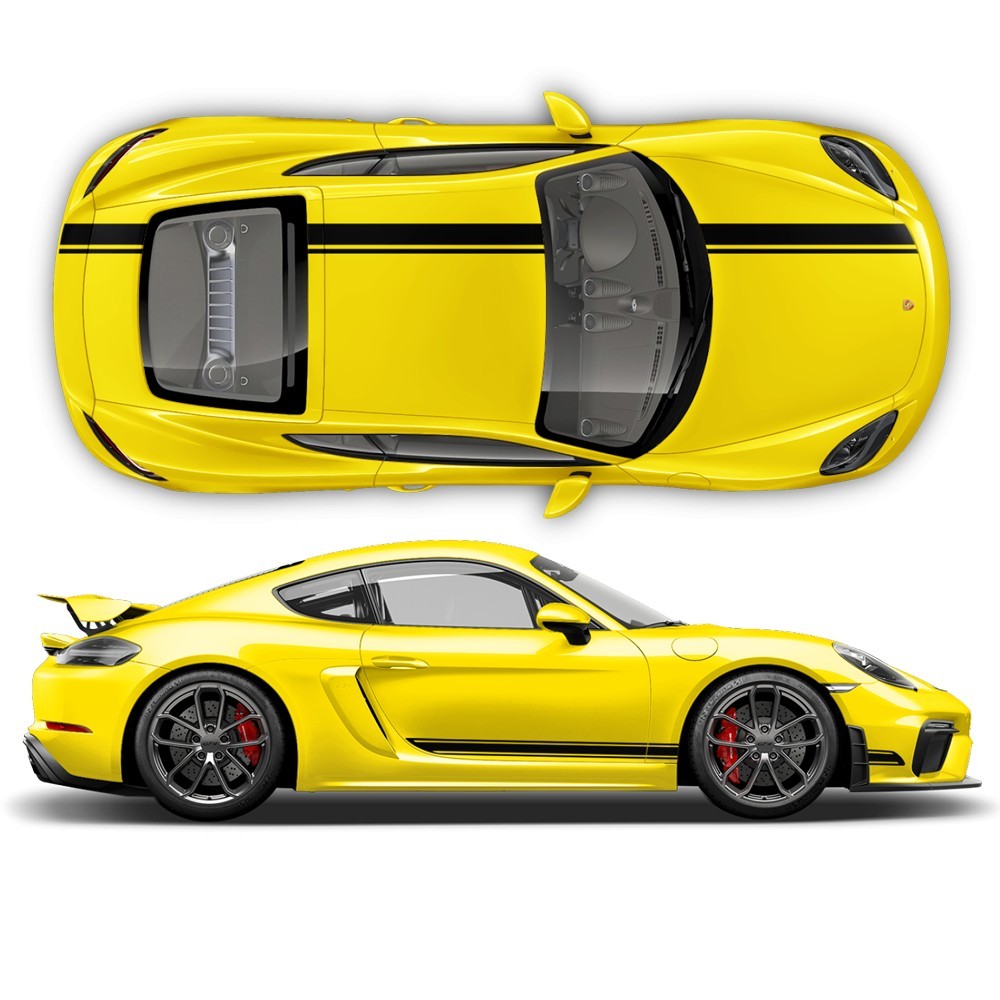 Asymmetrical decals for Cayman / Boxster 2005 - 2018-Star Sam