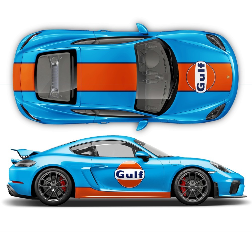 Vinyls GULF Le Mans for Cayman /Boxster-Star Sam