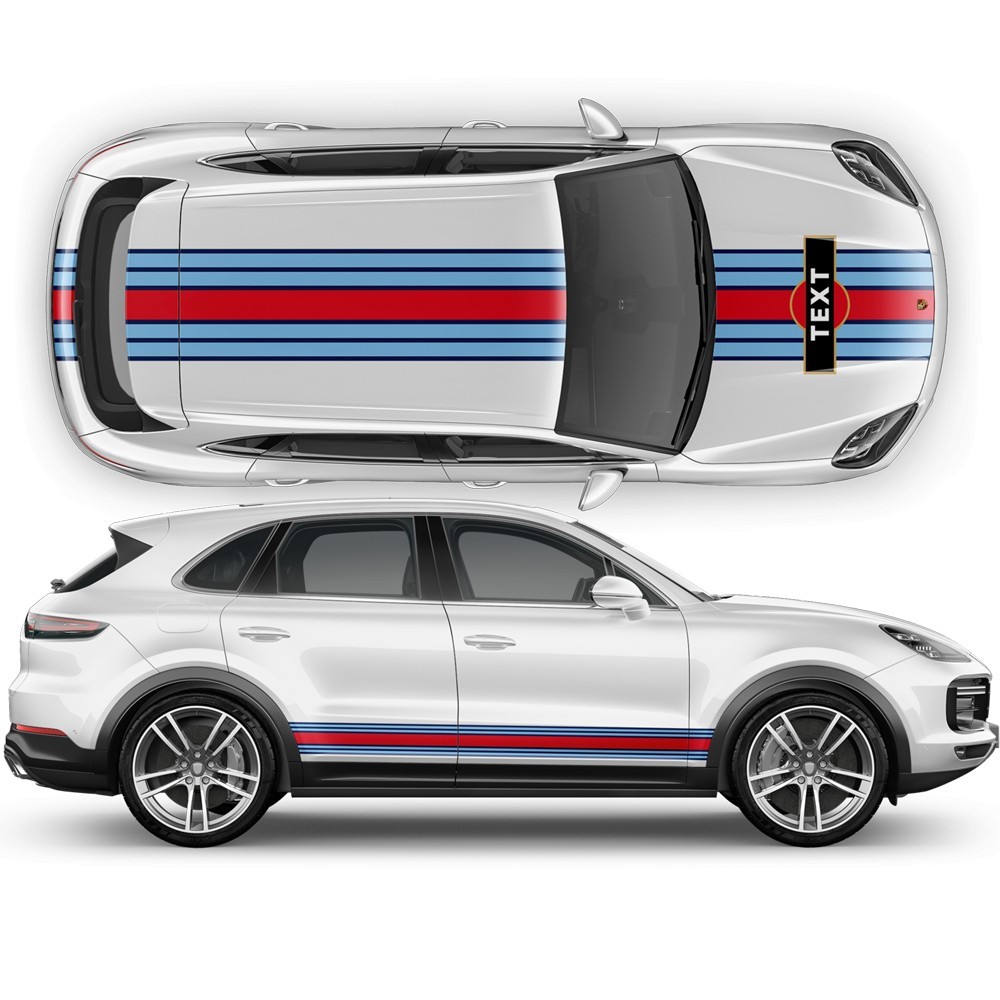 Martini-style decals for Cayenne / Macan-Star Sam