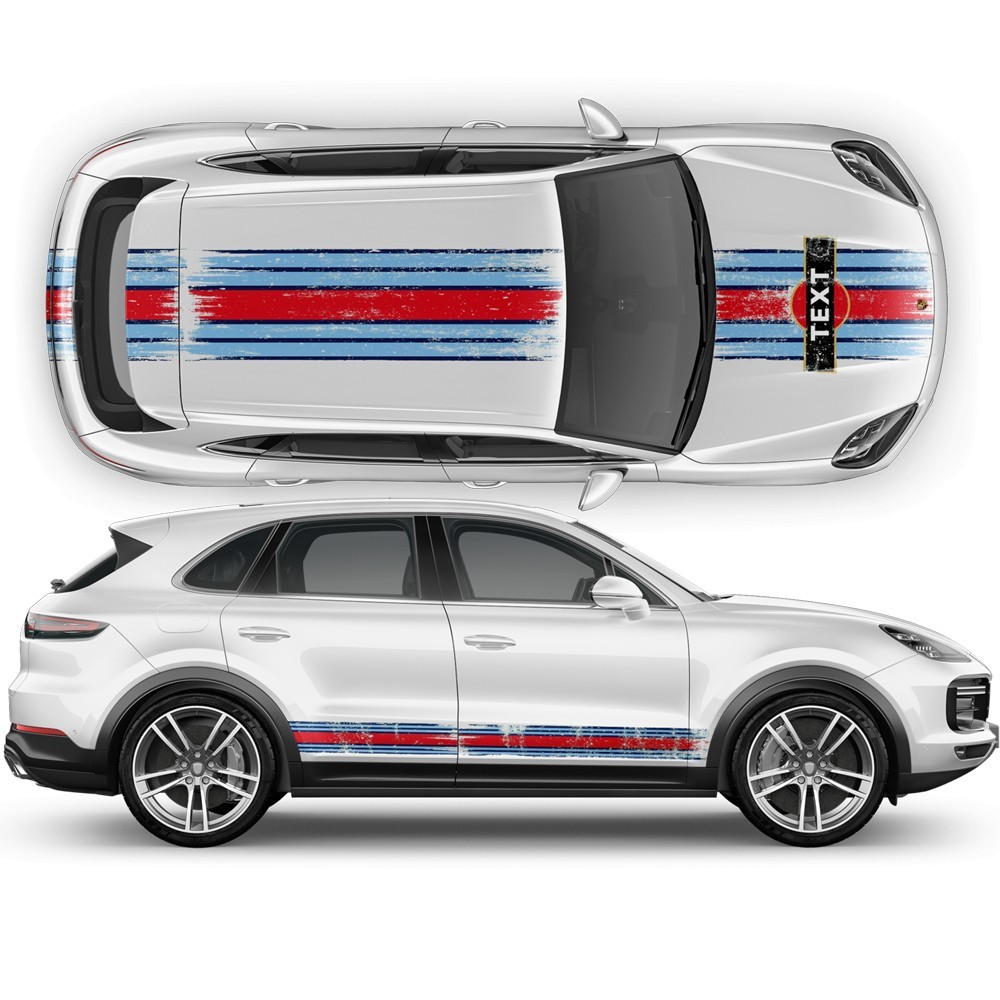 Martini-style decals for Cayenne / Macan-Star Sam