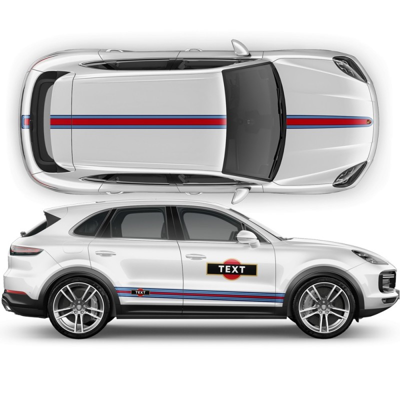 Martini-style fine vinyls for Porsche Cayenne-Star Sam