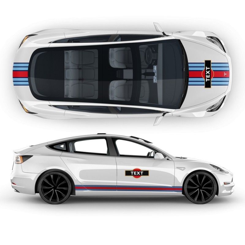 2019 Tesla Martini stripe kit decals - Star Sam