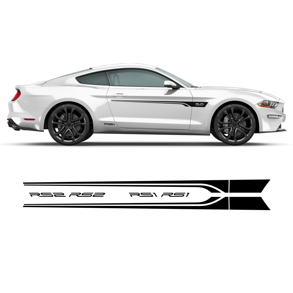Vinilos franjas para puertas Mustang 2015 - 2020-Star Sam
