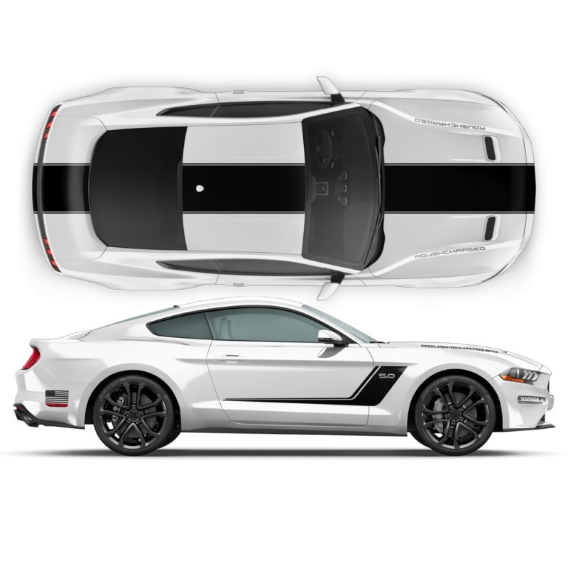 Decalcomanie del kit da corsa Roush Stage3 per Mustang 2015 - 2021-Star Sam