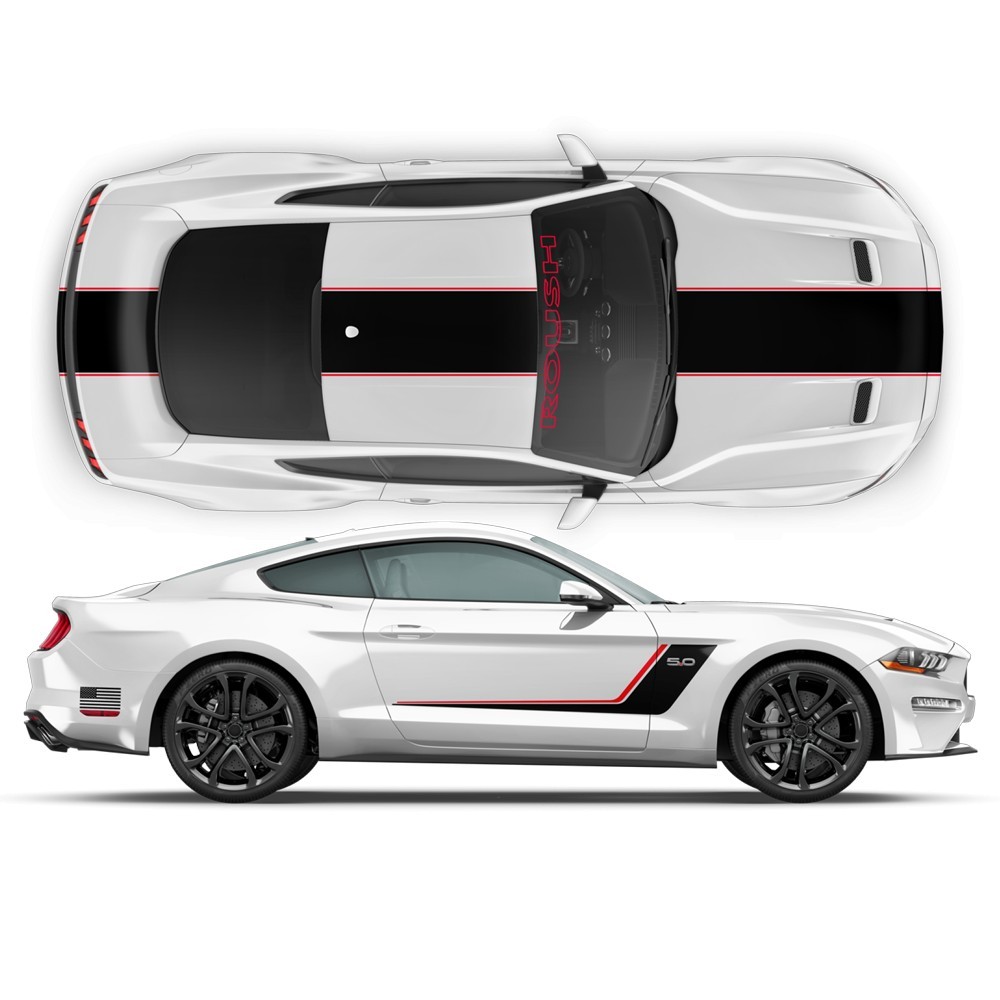 Kit di decalcomanie Roush Stage3 Racing per Mustang 2015 - 2019-Star Sam
