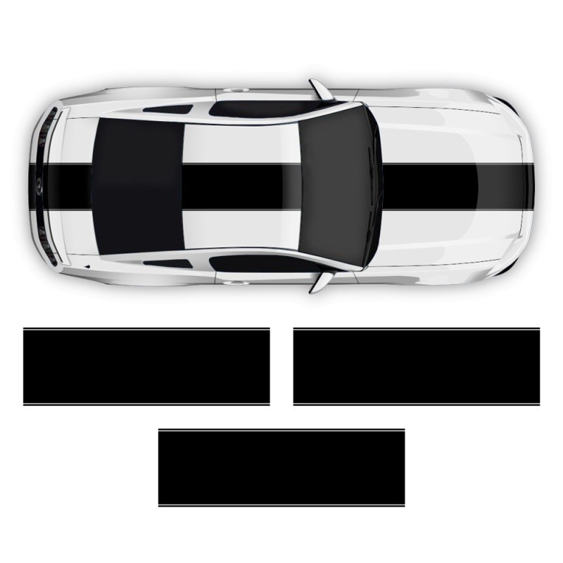 Autocolantes Mustang Top Stripes 2005 - 2014-Star Sam